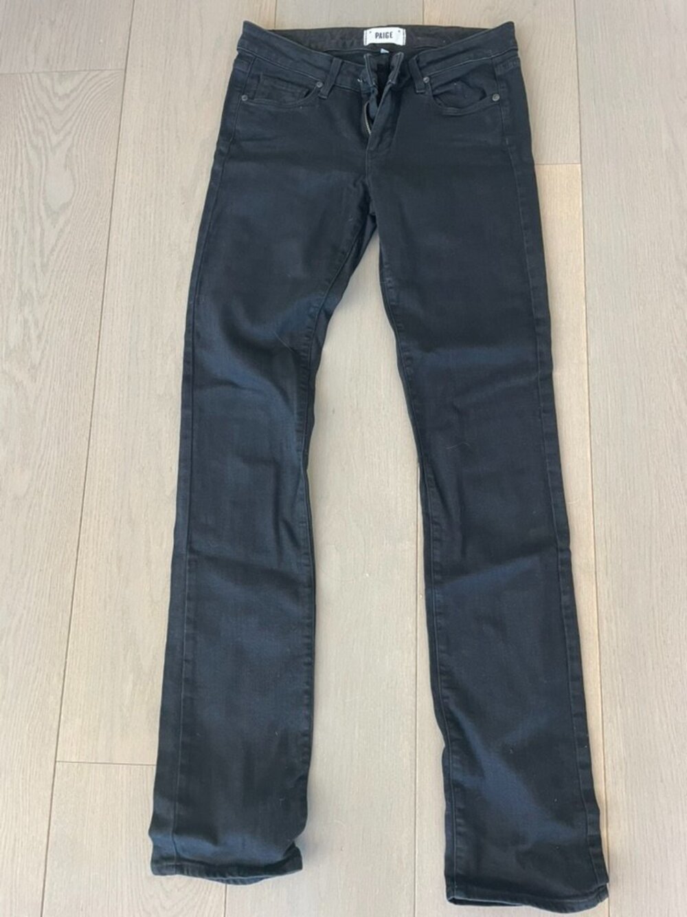 PAIGE Black Slim Straight Leg Jeans Size 27